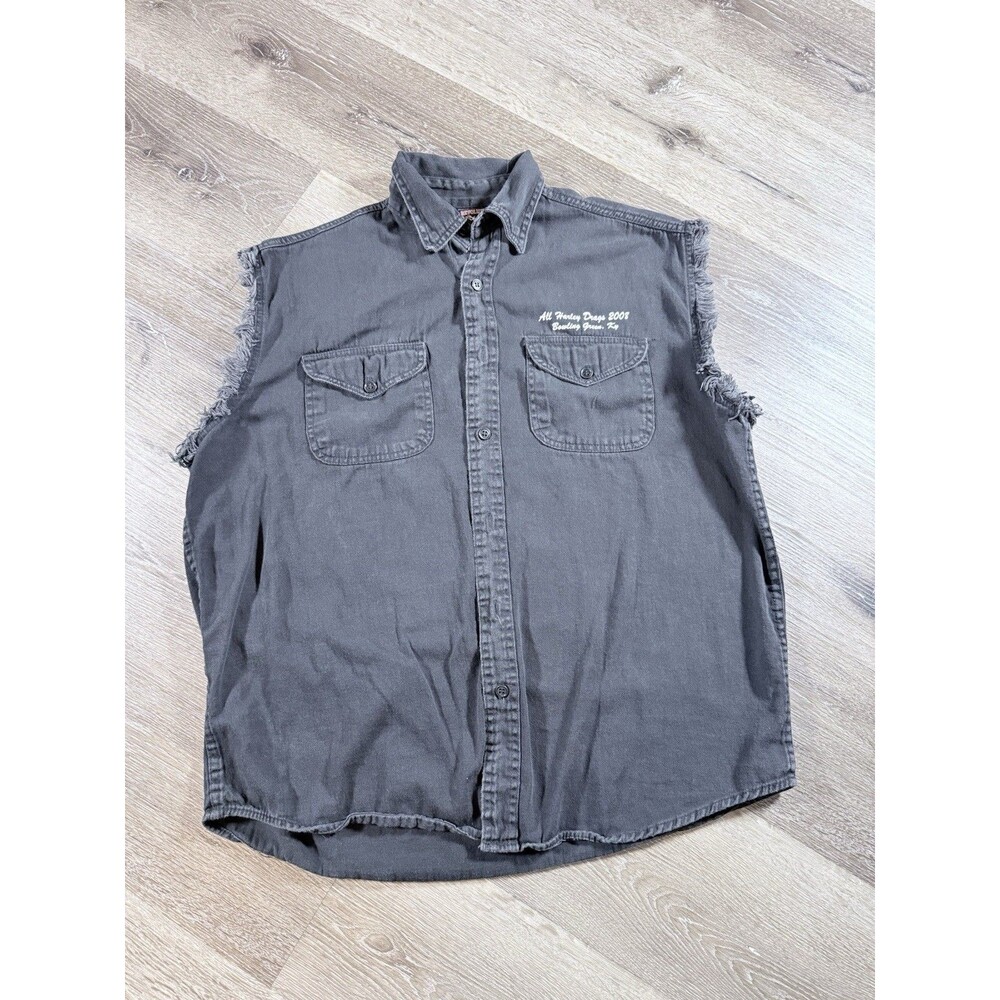 Revolution Gear Sleeveless Biker All Harley Drags Graphic Sz Medium